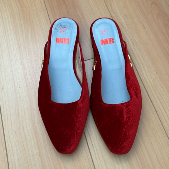 MR by Men Repeller red velvet mules - Picture 4 of 9